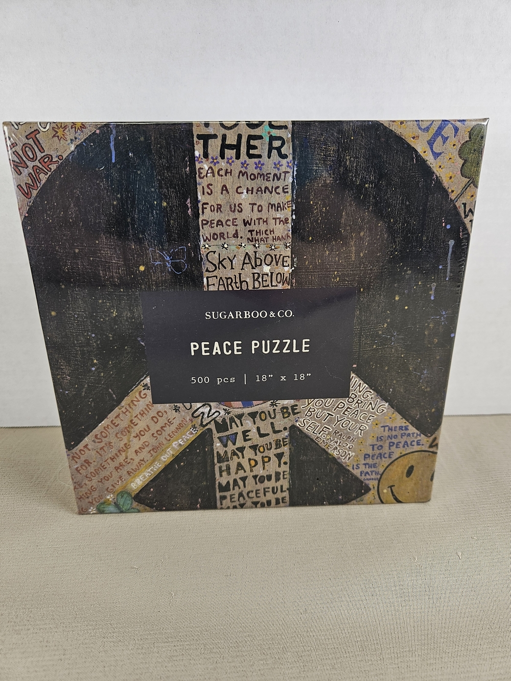 Sugarboo & Co. Peace Puzzle - Black with Multi-Color Accents